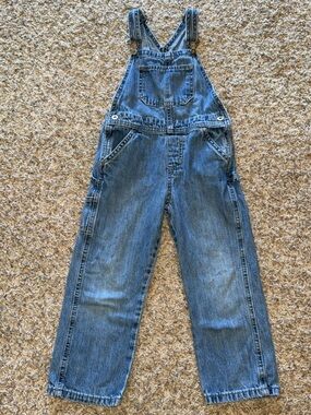 Carter’s Boys Denim Overalls Size 5T Classic Blue Adjustable Straps